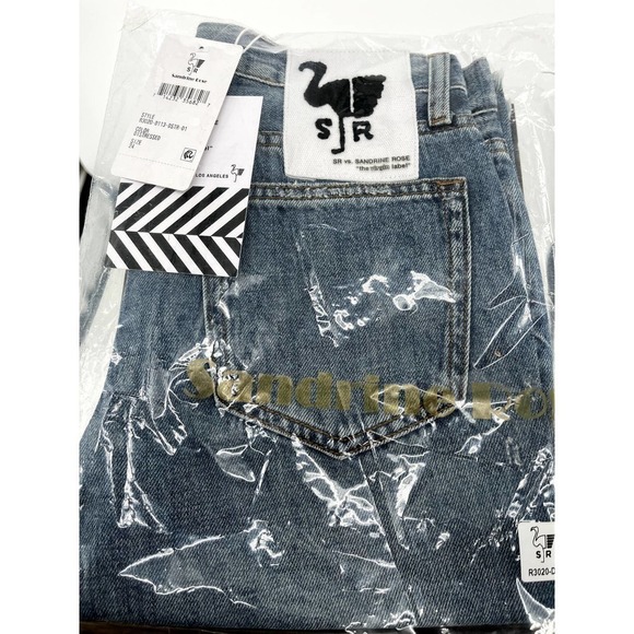 FREE People X Sandrine Rose Bermuda Jean Shorts Size 24 NWT - Picture 5 of 9